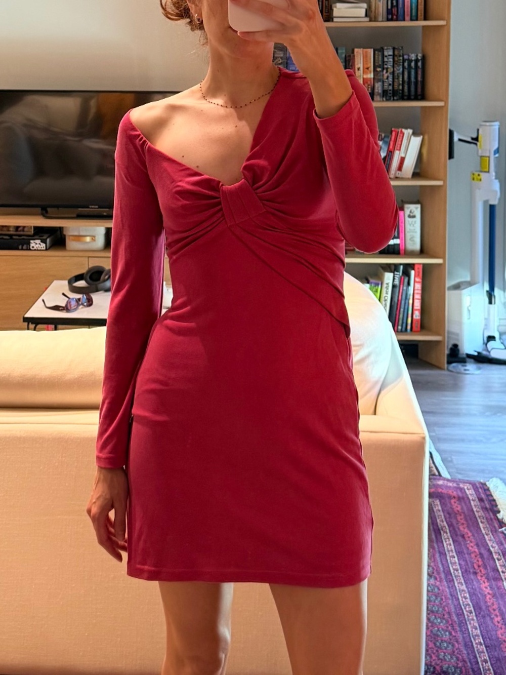 Acler Dark Pink Mini Dress - Size US 4